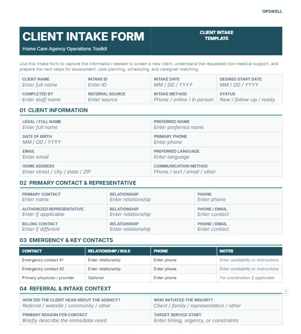 Client Service Agreement & Terms